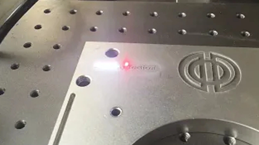 Fiber Laser Markign Machine --- Deep Marking On Aluminum Plate